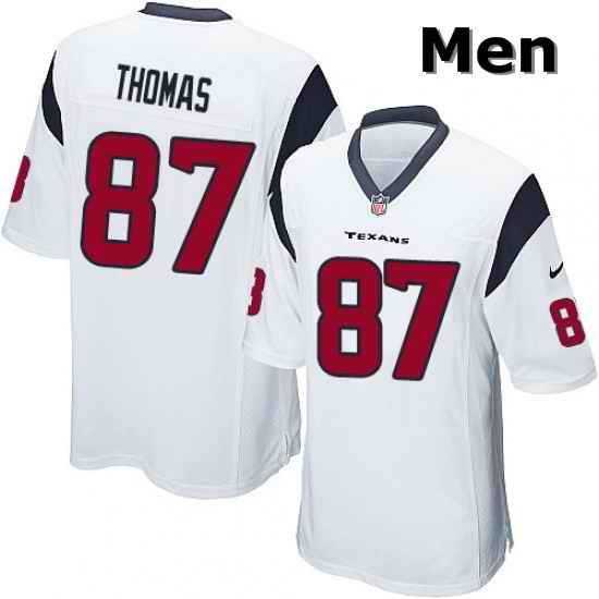 Men Nike Houston Texans 87 Demaryius Thomas Game White NFL Jersey